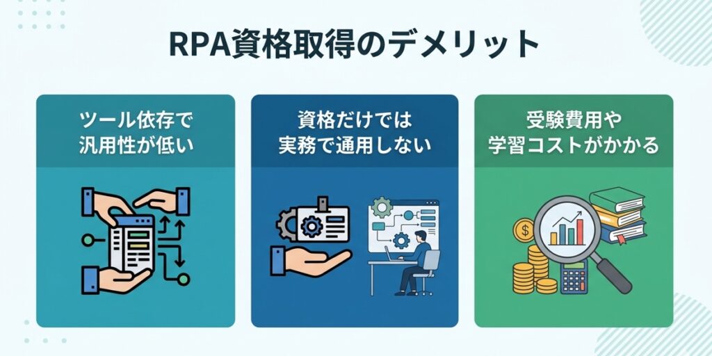 RPA資格取得のデメリット