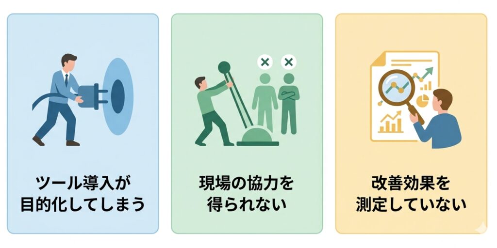 業務改善で失敗しやすいケースと対策