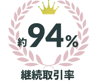 継続取引率約94%