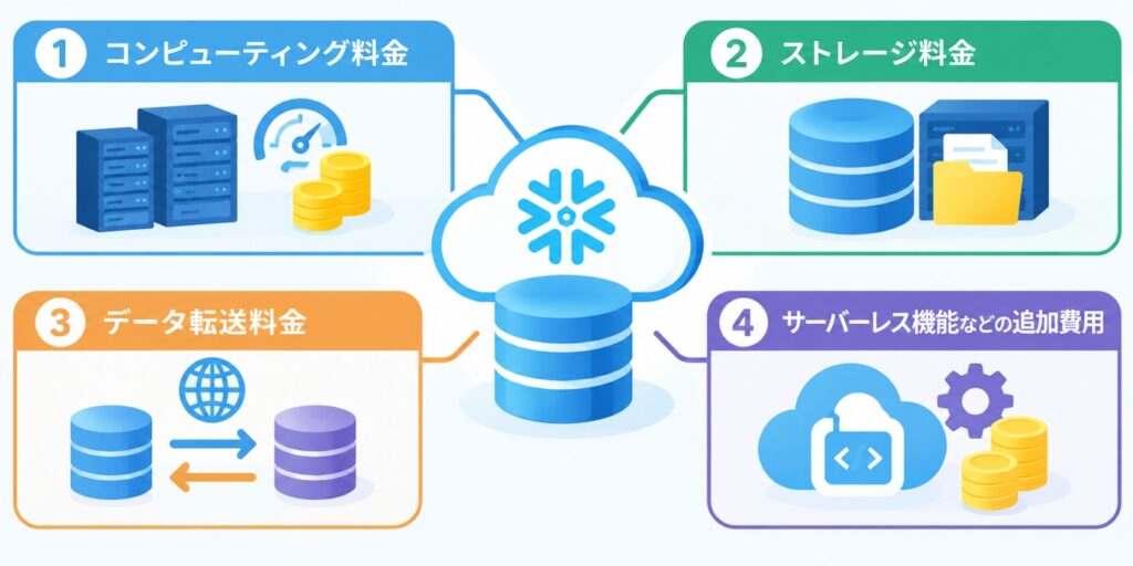 Snowflakeの料金体系|まず知っておきたい3つの費用